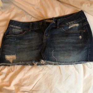 Cute denim mini skirt
